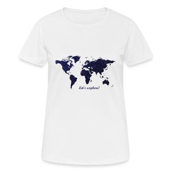 monde - T-shirt respirant Femme - blanc - Devant - AI Model Female 172 dark (172cm)