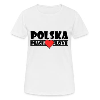 Polska - Pologne - T-shirt respirant Femme - blanc - Devant - AI Model Female 172 dark (172cm)