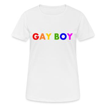 Gay boy - T-shirt respirant Femme - blanc - Devant - AI Model Female 172 dark (172cm)