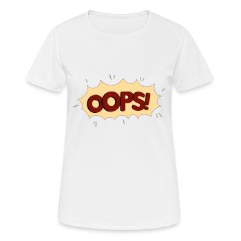 OOPS red - Women's Breathable T-Shirt - white - Front - AI Model Female 172 dark (172cm)
