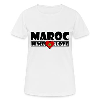 Maroc - T-shirt respirant Femme - blanc - Devant - AI Model Female 172 dark (172cm)