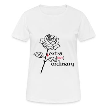 Rose extraordinary schwarz Flock - Frauen T-Shirt atmungsaktiv - Weiß - Vorne - AI Model Female 172 dark (172cm)
