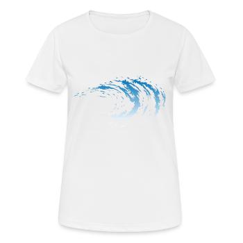 Wave - Women's Breathable T-Shirt - white - Front - AI Model Female 172 dark (172cm)