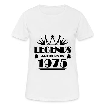 1975 - Born 1975 - Women's Breathable T-Shirt - white - Front - AI Model Female 172 dark (172cm)