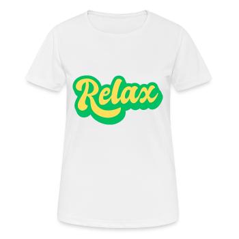 relax - Frauen T-Shirt atmungsaktiv - Weiß - Vorne - AI Model Female 172 dark (172cm)