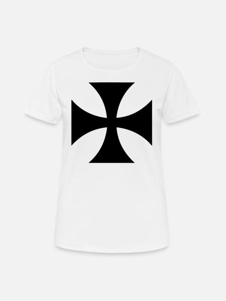 Black Templar Cross - Women's Breathable T-Shirt - white