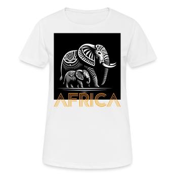 Afrique - T-shirt respirant Femme - blanc - Devant - AI Model Female 172 dark (172cm)