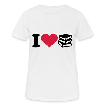 Bücher - Frauen T-Shirt atmungsaktiv - Weiß - Vorne - AI Model Female 172 dark (172cm)