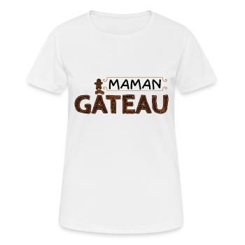 Maman gâteau. - T-shirt respirant Femme - blanc - Devant - AI Model Female 172 dark (172cm)