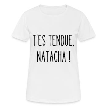 t es tendue natacha - T-shirt respirant Femme - blanc - Devant - AI Model Female 172 dark (172cm)