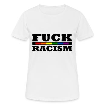 Putain de racisme - T-shirt respirant Femme - blanc - Devant - AI Model Female 172 dark (172cm)
