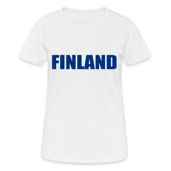 Finnland - Frauen T-Shirt atmungsaktiv - Weiß - Vorne - AI Model Female 172 dark (172cm)