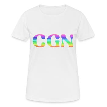 cgn, cologne,gay pride,LBGT,rainbow,LGBT - Women's Breathable T-Shirt - white - Front - AI Model Female 172 dark (172cm)