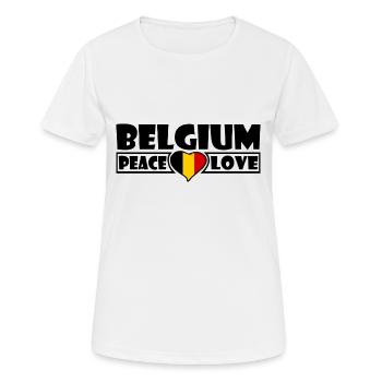 Belgium - Women's Breathable T-Shirt - white - Front - AI Model Female 172 dark (172cm)