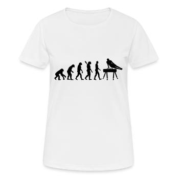 Turnen - Frauen T-Shirt atmungsaktiv - Weiß - Vorne - AI Model Female 172 dark (172cm)
