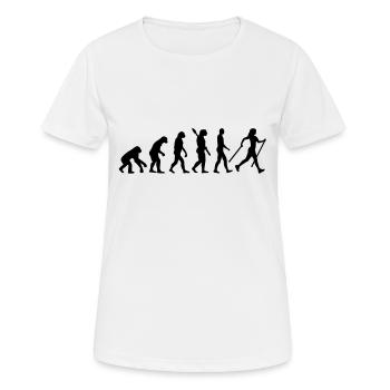 Évolution Nordic Walking - T-shirt respirant Femme - blanc - Devant - AI Model Female 172 dark (172cm)