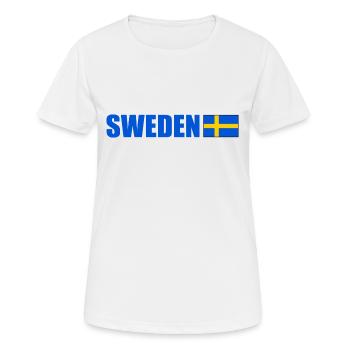 Sweden - Frauen T-Shirt atmungsaktiv - Weiß - Vorne - AI Model Female 172 dark (172cm)