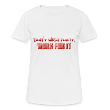 Work For It - Women's Breathable T-Shirt - white - Front - AI Model Female 172 dark (172cm)