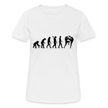 Muay Thai - Frauen T-Shirt atmungsaktiv - Weiß - Vorne - AI Model Female 172 dark (172cm)