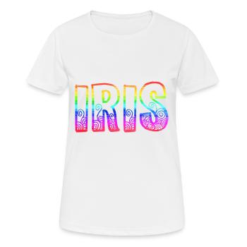 iris rs regenbogen - Frauen T-Shirt atmungsaktiv - Weiß - Vorne - AI Model Female 172 dark (172cm)