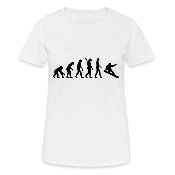 Evolution Snowboard Snowboarden b - Frauen T-Shirt atmungsaktiv - Weiß - Vorne - AI Model Female 172 dark (172cm)