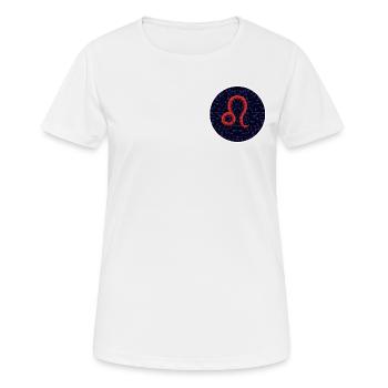 Leo - Frauen T-Shirt atmungsaktiv - Weiß - Vorne - AI Model Female 172 dark (172cm)