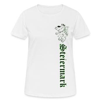 Steiermark - Frauen T-Shirt atmungsaktiv - Weiß - Vorne - AI Model Female 172 dark (172cm)
