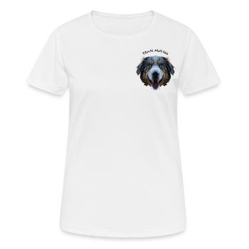 Aussie in polygon design - geometry - Women's Breathable T-Shirt - white - Front - AI Model Female 172 dark (172cm)
