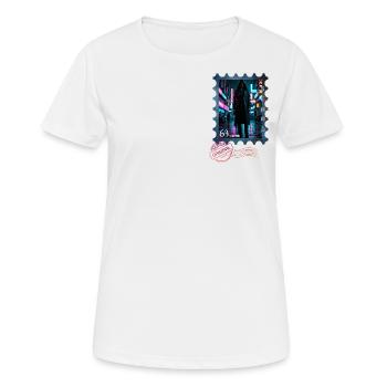 SERRA Future Stamp - Frauen T-Shirt atmungsaktiv - Weiß - Vorne - AI Model Female 172 dark (172cm)