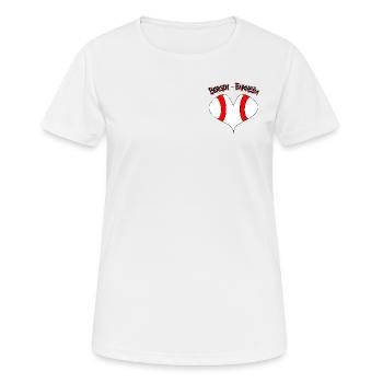 J’ADORE (mon quartier) Bergen-Enkheim, Francfort - T-shirt respirant Femme - blanc - Devant - AI Model Female 172 dark (172cm)