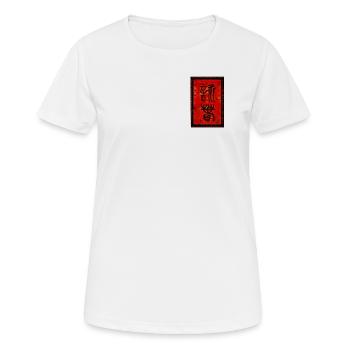 Shirt mit WingTsun Logo - Frauen T-Shirt atmungsaktiv - Weiß - Vorne - AI Model Female 172 dark (172cm)