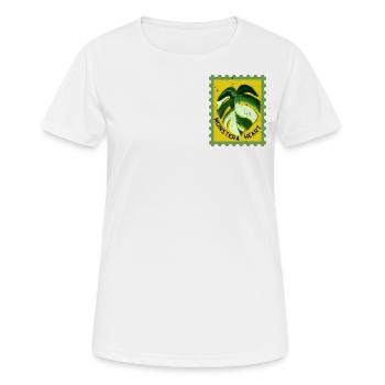 Monstera panaché - T-shirt respirant Femme - blanc - Devant - AI Model Female 172 dark (172cm)