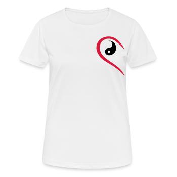 Half Heart Yin Seeks Yang Valentine's Day Couples Love - Women's Breathable T-Shirt - white - Front - AI Model Female 172 dark (172cm)