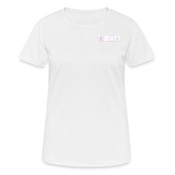Emma - Frauen T-Shirt atmungsaktiv - Weiß - Vorne - AI Model Female 172 dark (172cm)