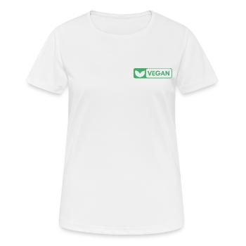 VEGAN - T-shirt respirant Femme - blanc - Devant - AI Model Female 172 dark (172cm)