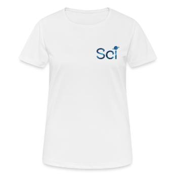 "Sci" Scicraft Server Merchandise - Women's Breathable T-Shirt - white - Front - AI Model Female 172 dark (172cm)