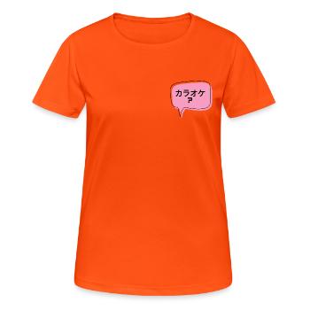 Karaoké? japonais - T-shirt respirant Femme - orange néon - Devant - AI Model Female 172 dark (172cm)