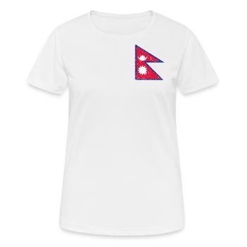 Népal Vintage - T-shirt respirant Femme - blanc - Devant - AI Model Female 172 dark (172cm)