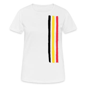 Belgien - Frauen T-Shirt atmungsaktiv - Weiß - Vorne - AI Model Female 172 dark (172cm)