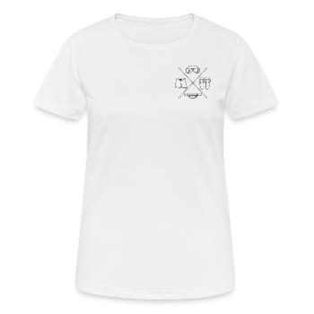 DIE 4 must-haves für den Party Sommer - Frauen T-Shirt atmungsaktiv - Weiß - Vorne - AI Model Female 172 dark (172cm)