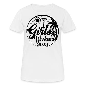 Girls Weekend 2023 Cool Girls Party Trip Vacation - Women's Breathable T-Shirt - white - Front - AI Model Female 172 dark (172cm)