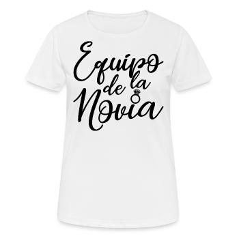 Equipo dela Novia Team Bride Wedding Bridesmaid - Women's Breathable T-Shirt - white - Front - AI Model Female 172 dark (172cm)