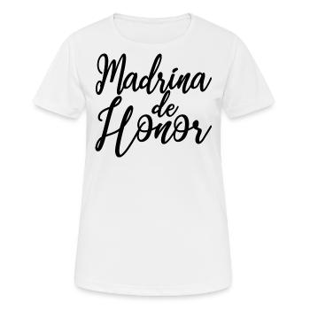 Madrina de Honor Bridesmaid Wedding Team Bride - Women's Breathable T-Shirt - white - Front - AI Model Female 172 dark (172cm)