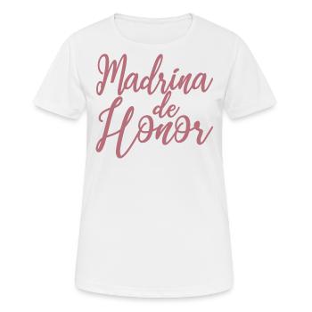 Madrina de Honor Bridesmaid Wedding Team Bride - Women's Breathable T-Shirt - white - Front - AI Model Female 172 dark (172cm)