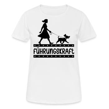 Hundehalterin Geschenkidee Führungskraft Hund Witz - Frauen T-Shirt atmungsaktiv - Weiß - Vorne - AI Model Female 172 dark (172cm)