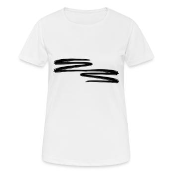 Tirets Lignes de tirets Ligne - T-shirt respirant Femme - blanc - Devant - AI Model Female 172 dark (172cm)