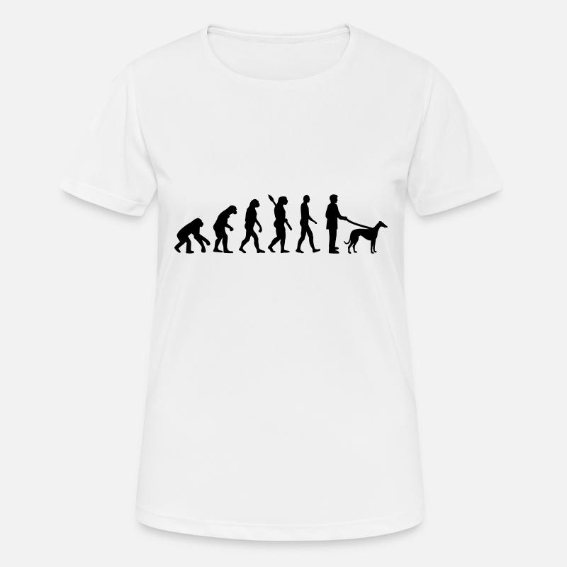 Evolution Lévrier - T-shirt respirant Femme - blanc