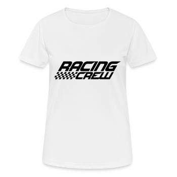 Conception de l'équipe de course - T-shirt respirant Femme - blanc - Devant - AI Model Female 172 dark (172cm)
