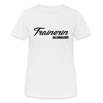 Trainerin Fußball Geschenkidee - Frauen T-Shirt atmungsaktiv - Weiß - Vorne - AI Model Female 172 dark (172cm)