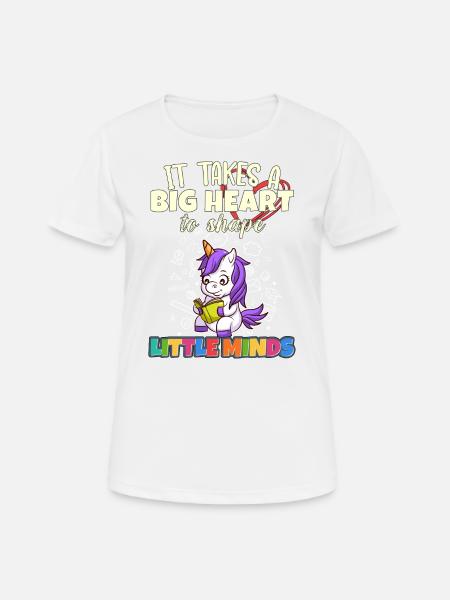 Il faut un grand cœur pour façonner little minds teacher - T-shirt respirant Femme - blanc